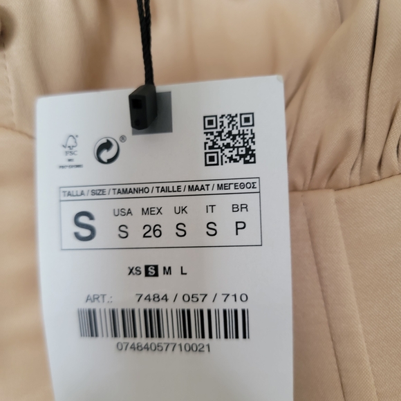 Zara Fairy Coquette Grunge Babydol Beige Corset Top Size Small - Picture 7 of 10